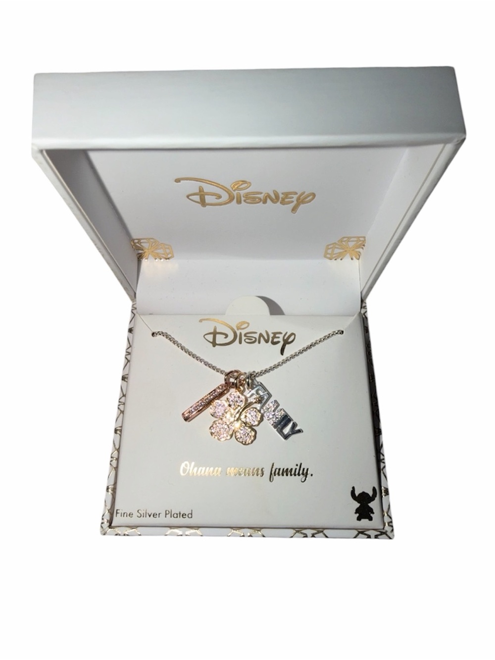 Disney Lilo And Stitch Ohana “Means family” Necklace